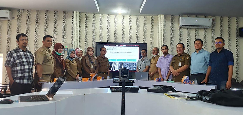Gambar Bekerja Sama dengan Pemerintah Kota Pekanbaru, PCR Kembangkan Sistem Informasi Pemantauan Sebaran Covid-19 