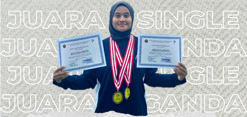 Gambar Hana Calya, Mahasiswa TRSE Raih 2 Prestasi pada Kejurnas Tenis Riau 2023
