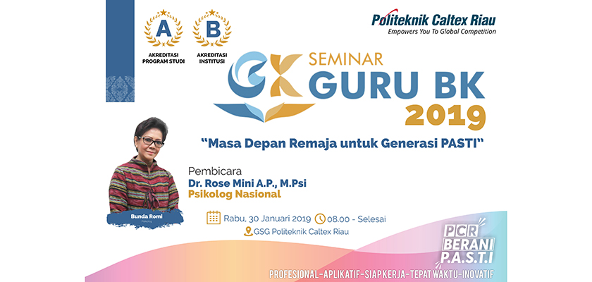 Gambar PCR akan hadirkan Psikolog Kondang pada Seminar Guru BK