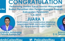 Mahasiswa PCR Raih Juara Lomba Karya Inovasi Balitbangda Pelalawan