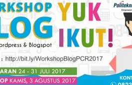 Yuk, ikuti Workshop Blog PCR!