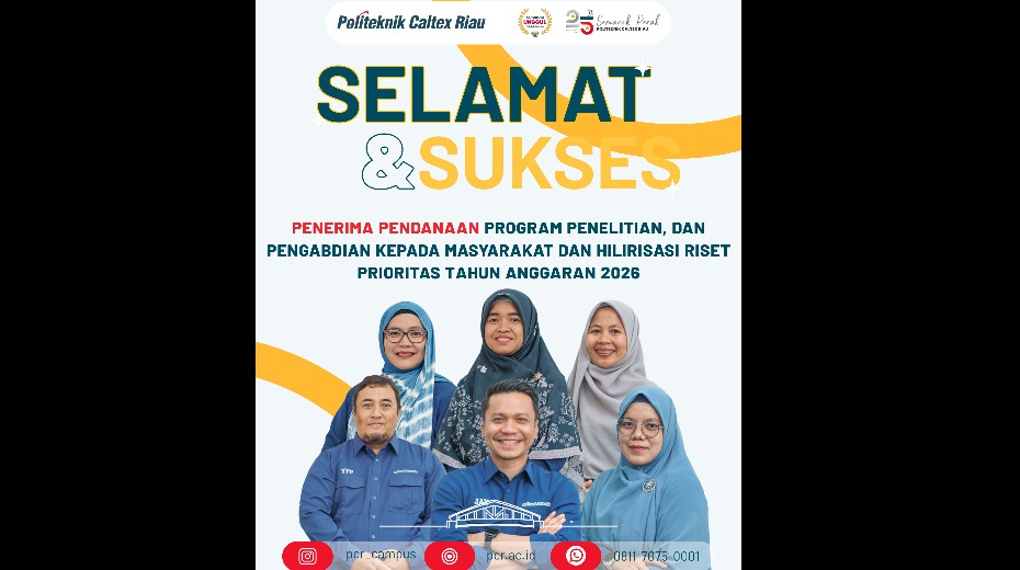 Cover Politeknik Caltex Riau Sukses Loloskan 6 Proposal Pendanaan Riset 2026