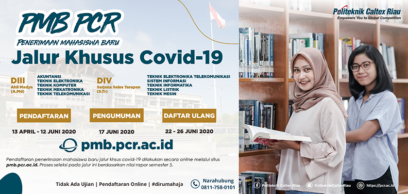 Cover Cegah Penyebaran Covid-19, PCR Buka Jalur Khusus Penerimaan Mahasiswa Baru