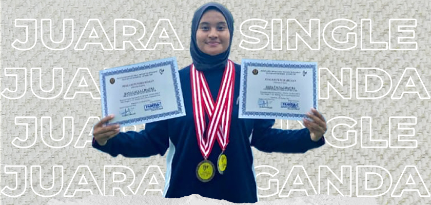 Cover Hana Calya, Mahasiswa TRSE Raih 2 Prestasi pada Kejurnas Tenis Riau 2023