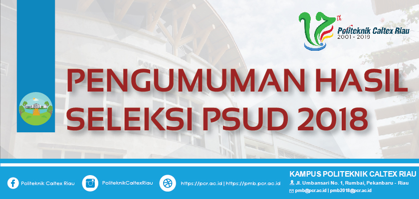 Cover PENGUMUMAN PSUD 2018