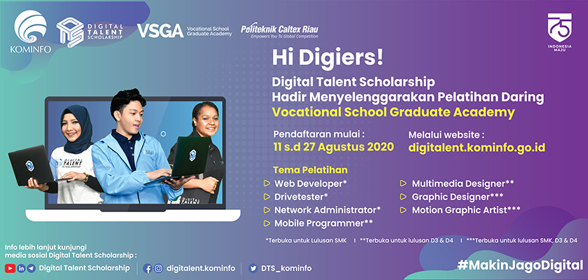 Cover Kolaborasi dengan Kemenkominfo, PCR Siapkan 3 Skema pada Vocational School GraduateAcademy (VSGA) Digital Talent Scholarship 2020