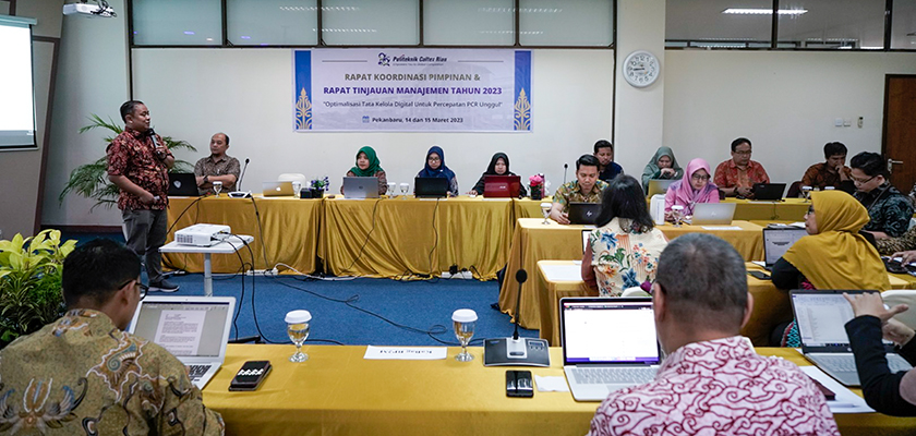 Cover Koordinasi dan Konsildasi Program kerja 2023, PCR Gelar Rakor Pimpinan dan Rapat Tinjauan Manajemen