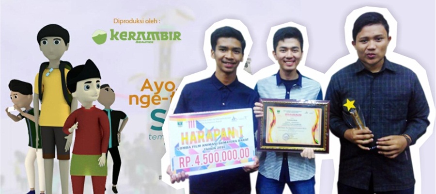 Cover PCR Juara Harapan I lomba animasi Disparekraf Sumatera Barat