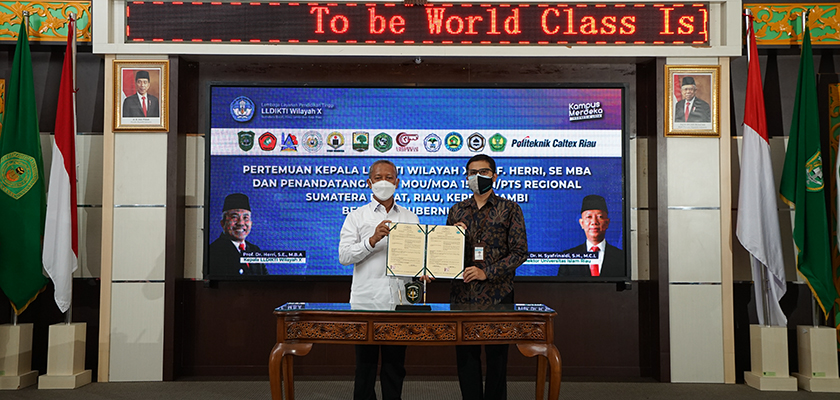 Cover Politeknik Caltex Riau jalin kerja sama (MoU) dengan Tiga Perguruan Tinggi Swasta di LLDIKTI Wilayah X
